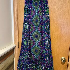 Vintage Vibrant Maxi Skirt
